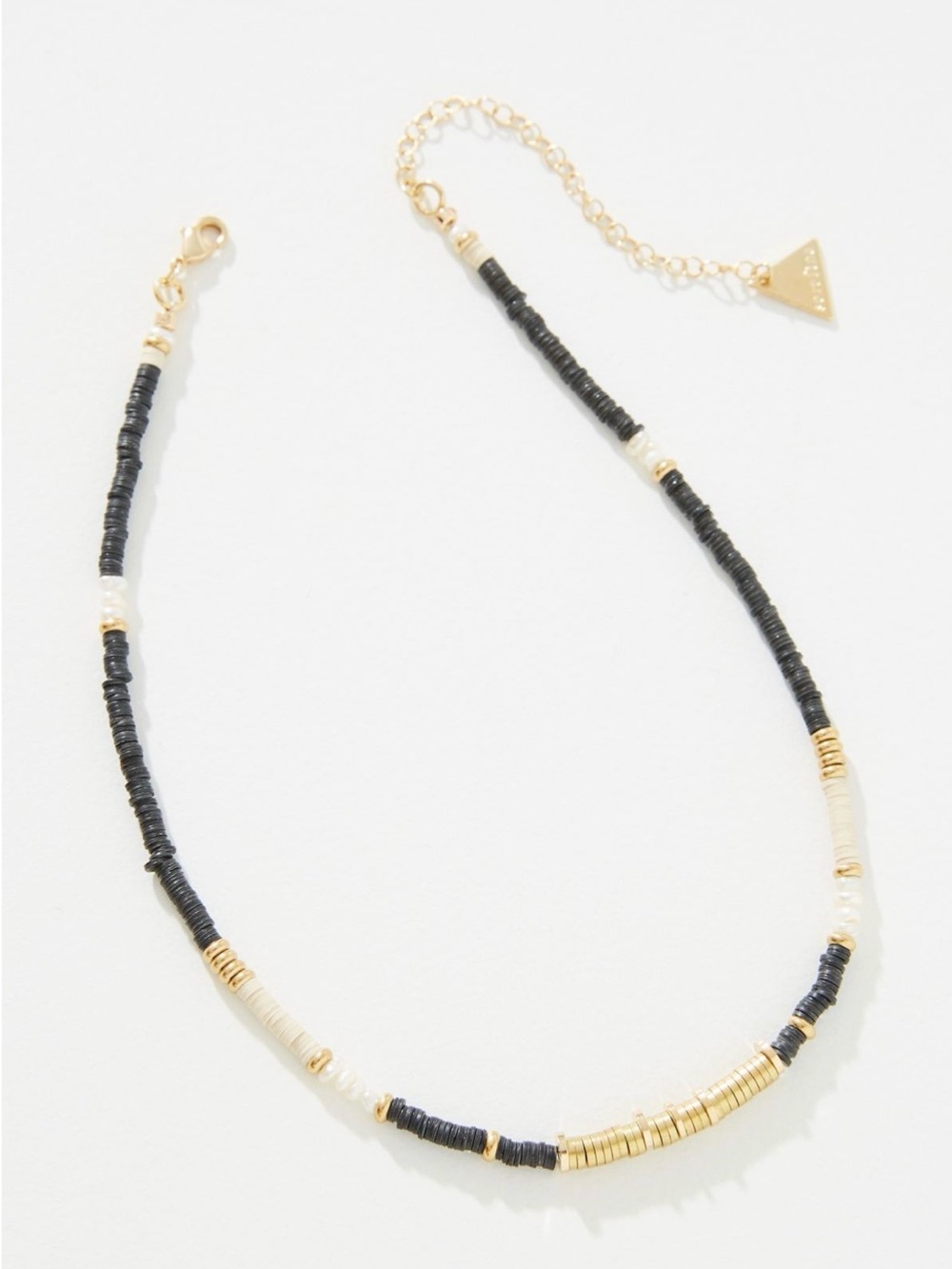 Anthropologie Serefina Darrah Gold & Black Beaded Necklace